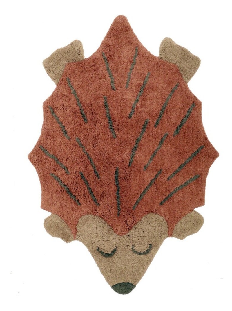 Tapis Hérisson Ollen en coton Orange - Kiabi