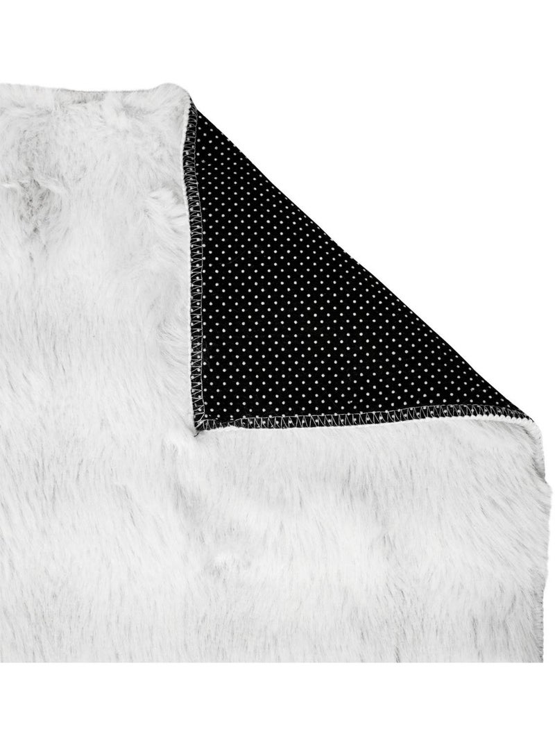 Tapis imitation fourrure zephy Blanc - Kiabi
