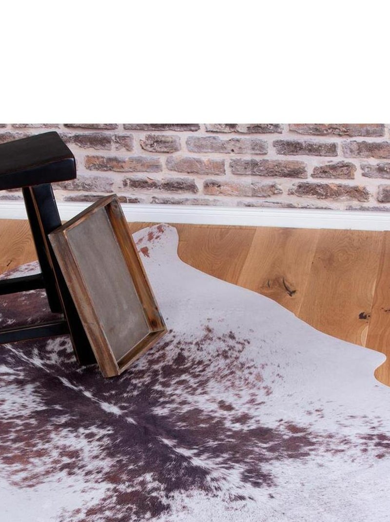 Tapis imitation peau de vache marron et blanc intérieur et extérieur Super 2 Marron - Kiabi