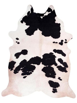 Tapis imitation peau de vache noir et blanc intérieur et extérieur Super 1