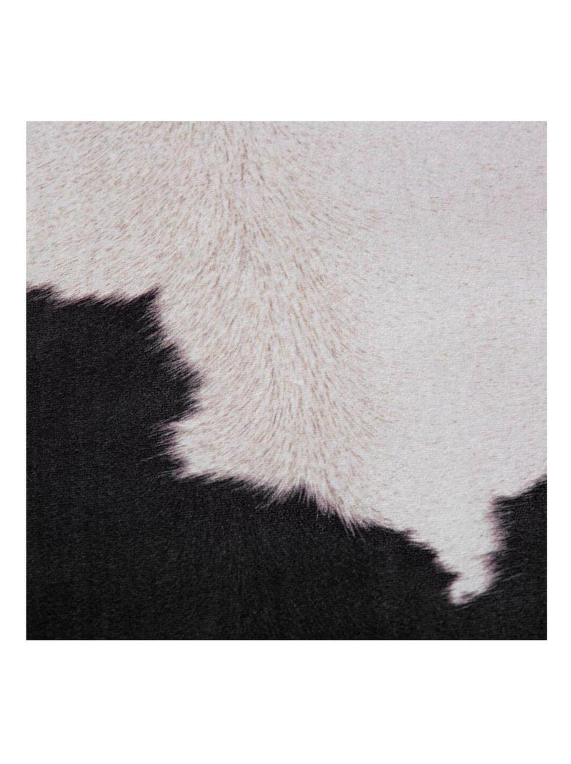 Tapis imitation peau de vache noir et blanc intérieur et extérieur Super 1 Noir - Kiabi