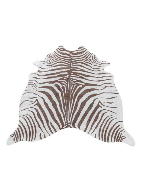 Tapis imitation peau de zèbre lavable en machine Ida - Kiabi