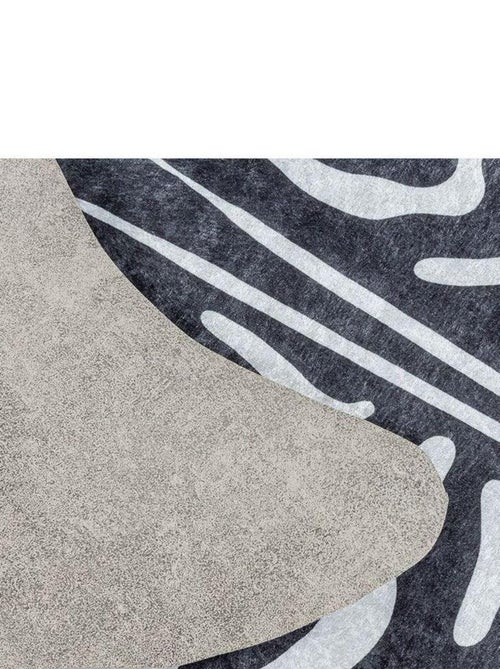 Tapis imitation peau de zèbre lavable en machine Ida - Kiabi