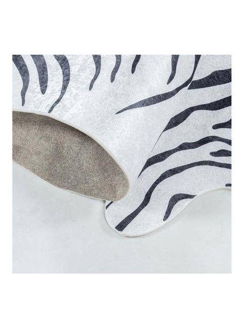 Tapis imitation peau de zèbre lavable en machine Ida - Kiabi