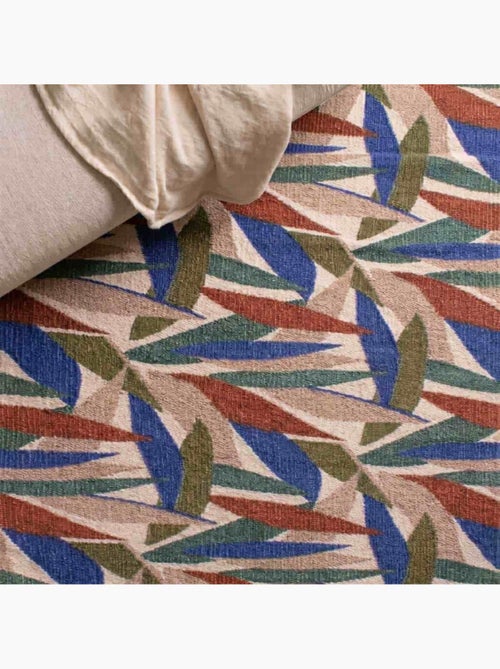 Tapis imprimé avec franges 110x60cm - Kiabi