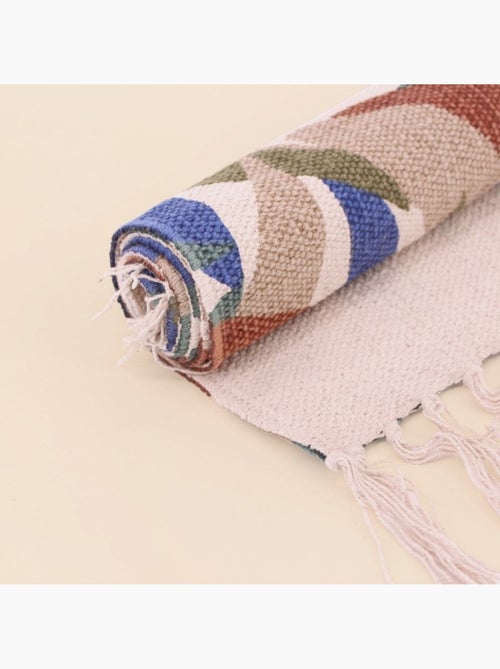 Tapis imprimé avec franges 110x60cm - Kiabi