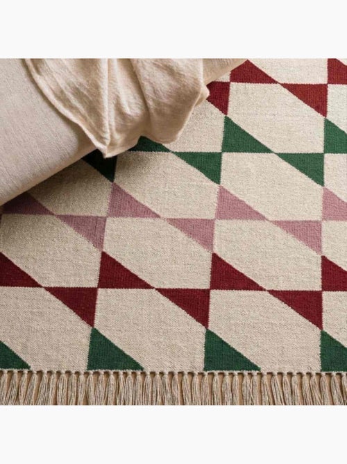 Tapis imprimé géométrique ethnique colorés 80x150 cm - Kiabi