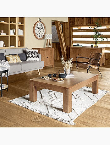 Tapis "Inca" coton tufté blanc ivoire 120x170cm