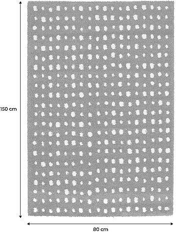 Tapis intérieur à pois marron et crème Eno