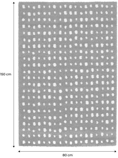 Tapis intérieur à pois marron et crème Eno - Kiabi