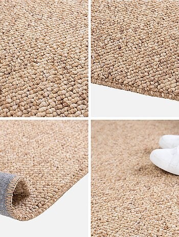 Tapis intérieur bouclette caramel effet chiné Walter