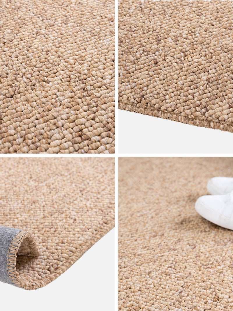Tapis intérieur bouclette caramel effet chiné Walter Marron caramel - Kiabi