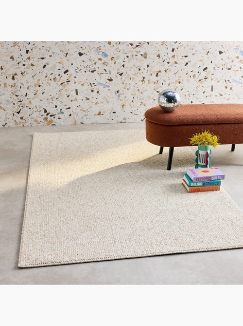 Tapis intérieur bouclette crème effet chiné Walter - Kiabi