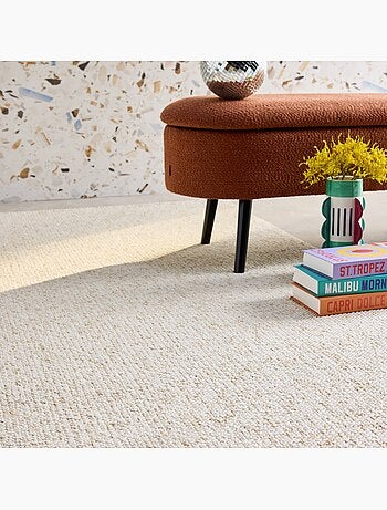 Tapis intérieur bouclette crème effet chiné walter