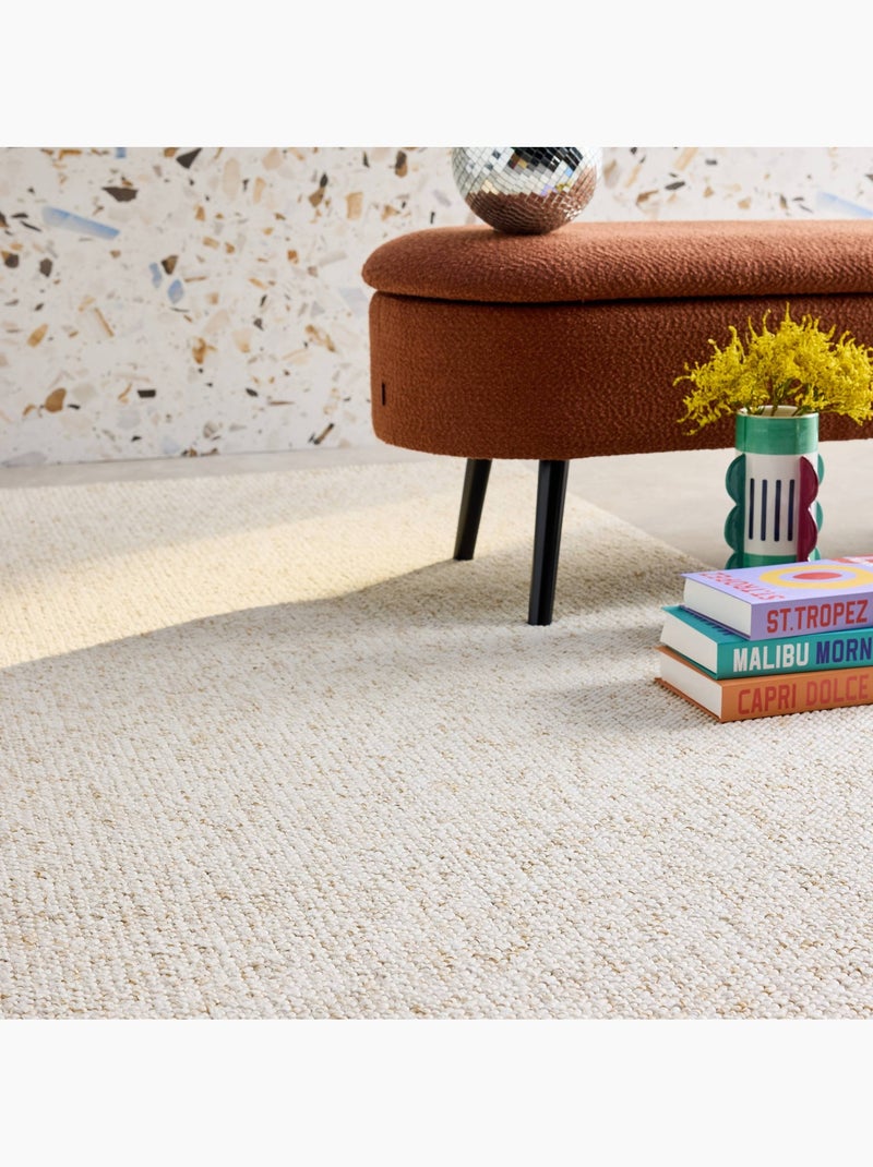 Tapis intérieur bouclette crème effet chiné walter Crème - Kiabi