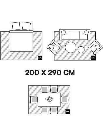 Tapis intérieur damier bleu et rose Fergew