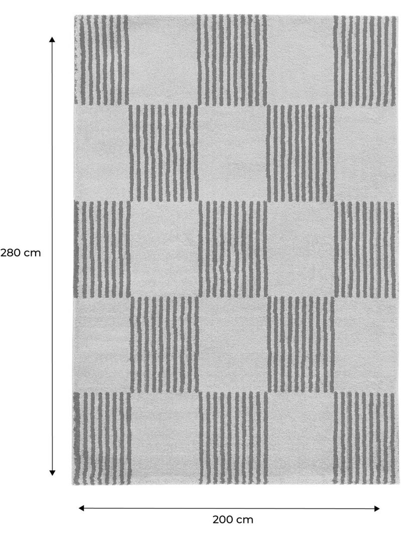 Tapis intérieur damier jaune et blanc fergew Jaune - Kiabi