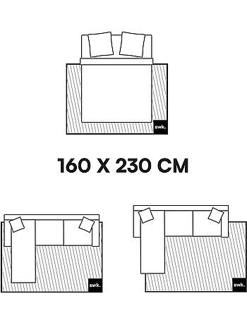 Tapis intérieur damier orange et rose Fergew