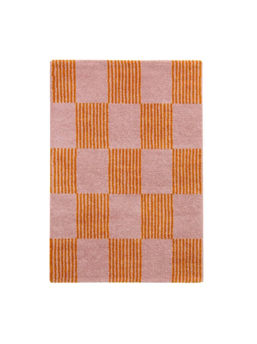 Tapis intérieur damier orange et rose fergew - Kiabi Tapis intérieur damier orange et rose fergew - Kiabi