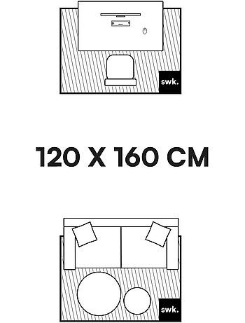 Tapis intérieur damier bleu et rose Fergew