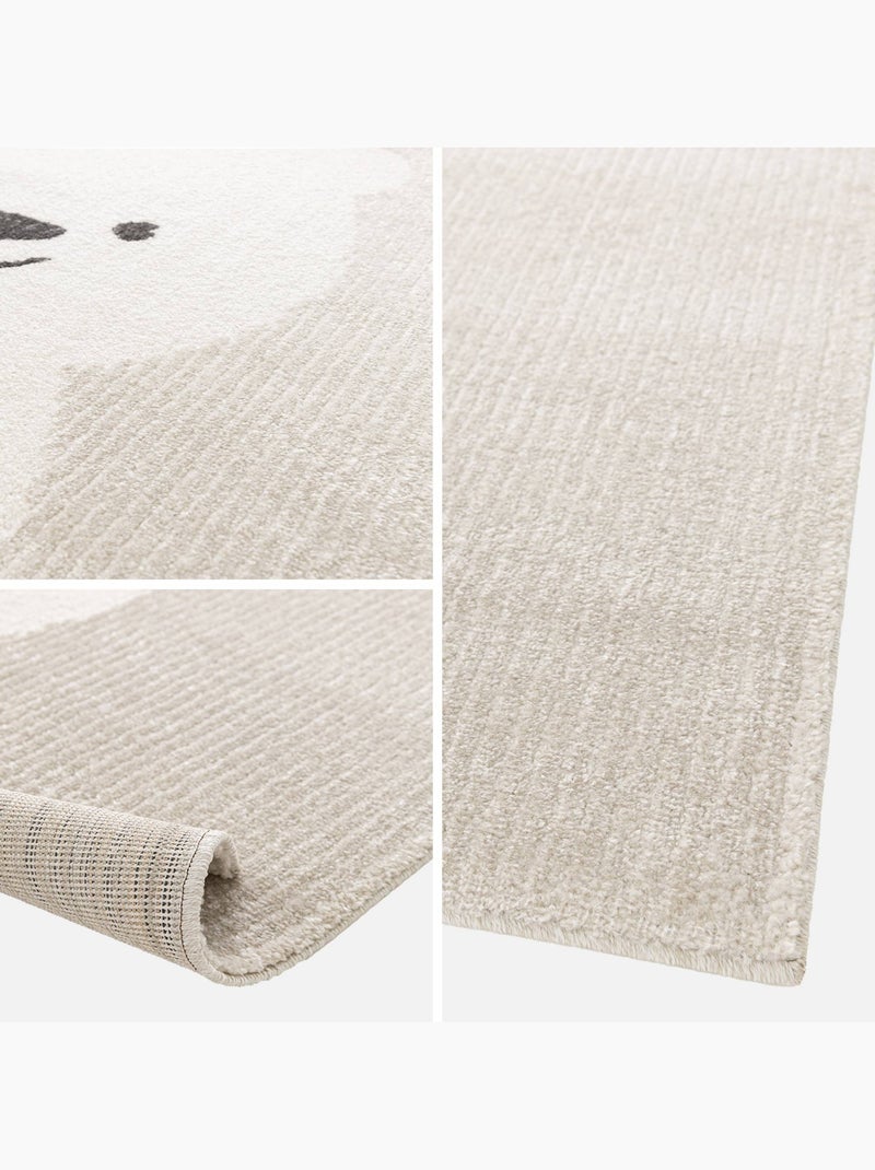 Tapis intérieur enfant beige crème petit ourson elliot N/A - Kiabi