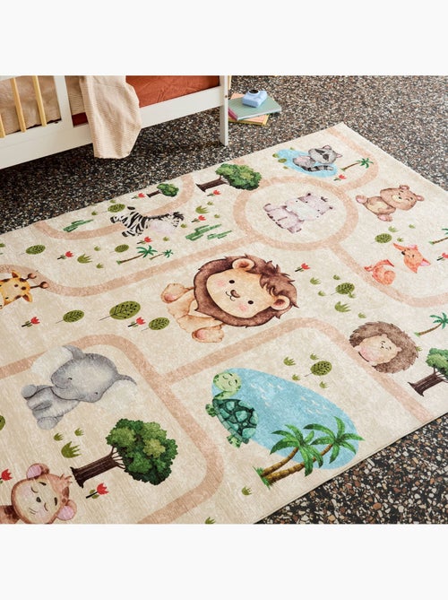 Tapis intérieur enfant blanc imprimé animaux Marti - Kiabi Tapis intérieur enfant blanc imprimé animaux Marti - Kiabi