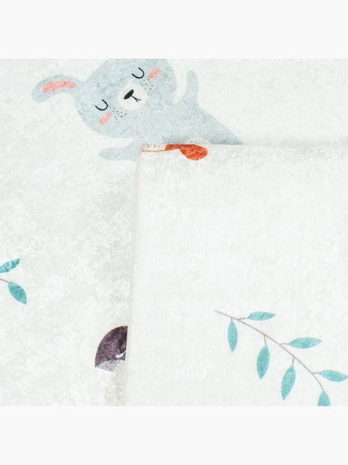 Tapis intérieur enfant blanc imprimé animaux Ravon - Kiabi