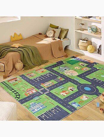 Tapis intérieur enfant imprimé mini ville Viny