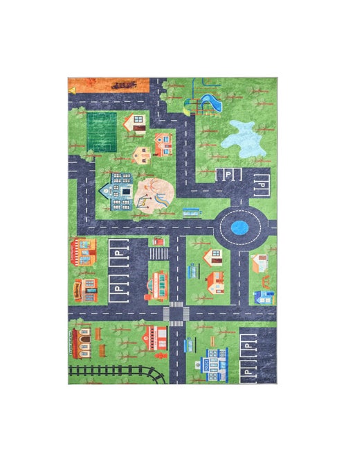 Tapis intérieur enfant imprimé mini ville Viny - Kiabi
