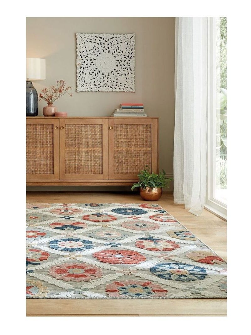 Tapis intérieur et extérieur design Flora Vert - Kiabi