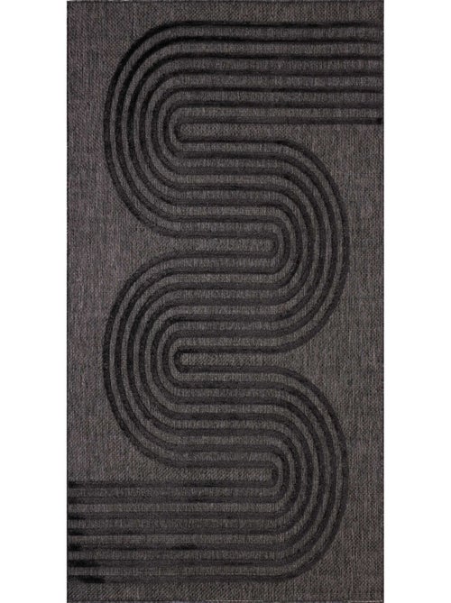 Tapis intérieur et extérieur motifs de vagues Santorini - Kiabi