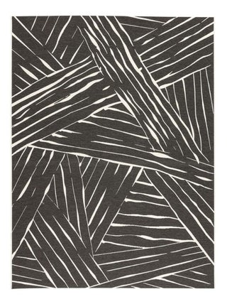 Tapis intérieur et extérieur plat moderne rayé Dario