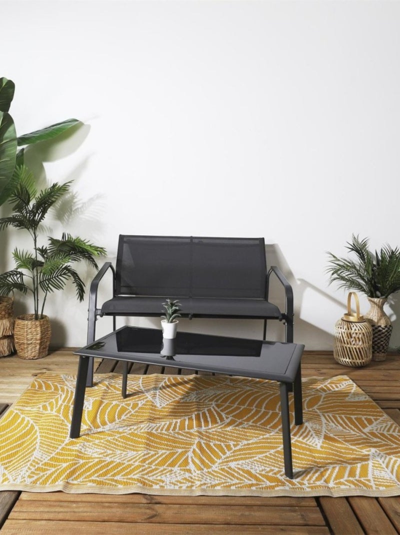 Tapis intérieur extérieur à motifs Jaune - Kiabi