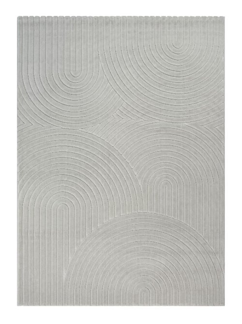 Tapis intérieur extérieur en relief ton sur ton LYN14 ARC6EL - Kiabi