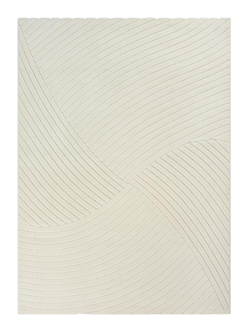 Tapis intérieur extérieur en relief ton sur ton LYN14 GEMGRAF Ecru - Kiabi