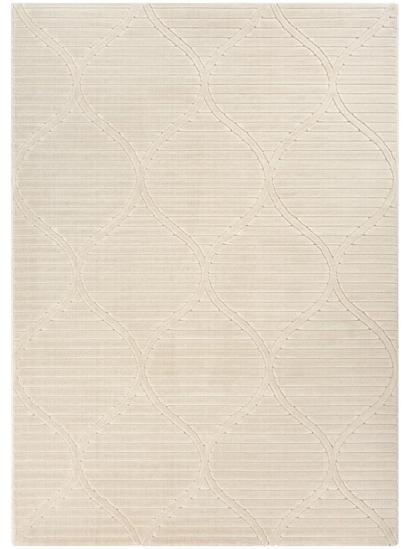 Tapis intérieur extérieur en relief ton sur ton LYN14 TENDIA Beige - Kiabi