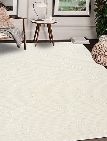 Tapis intérieur extérieur en relief ton sur ton LYN14 TENDIA