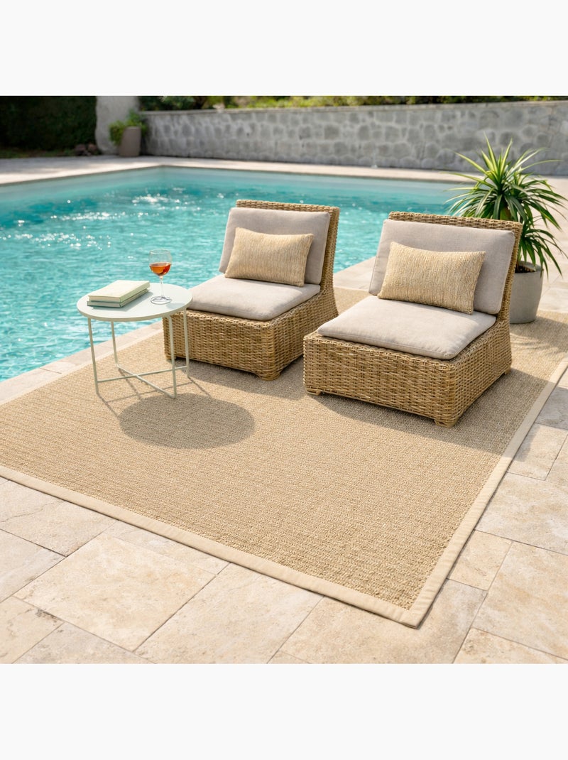 Tapis intérieur extérieur imperméable FORMENTERA Beige clair - Kiabi