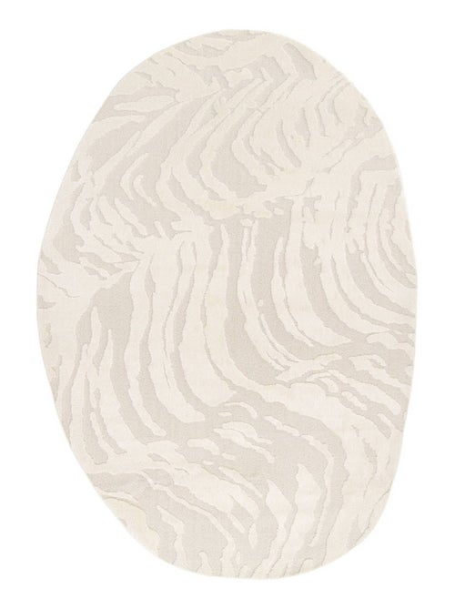Tapis intérieur forme de galet avec relief crème Julianne - Kiabi