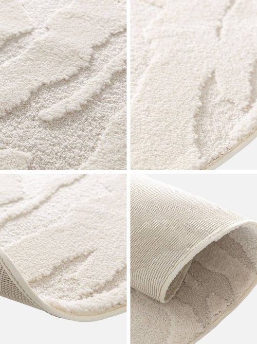 Tapis intérieur forme de galet avec relief crème Julianne - Kiabi