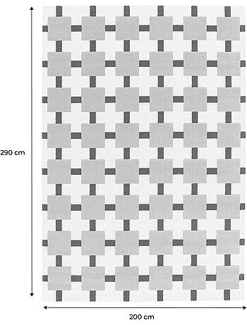 Tapis intérieur motif à carreaux rose et marron Thelma