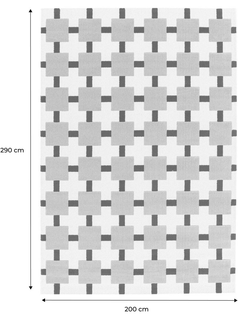 Tapis intérieur motif à carreaux rose et marron Thelma Rose bonbon - Kiabi