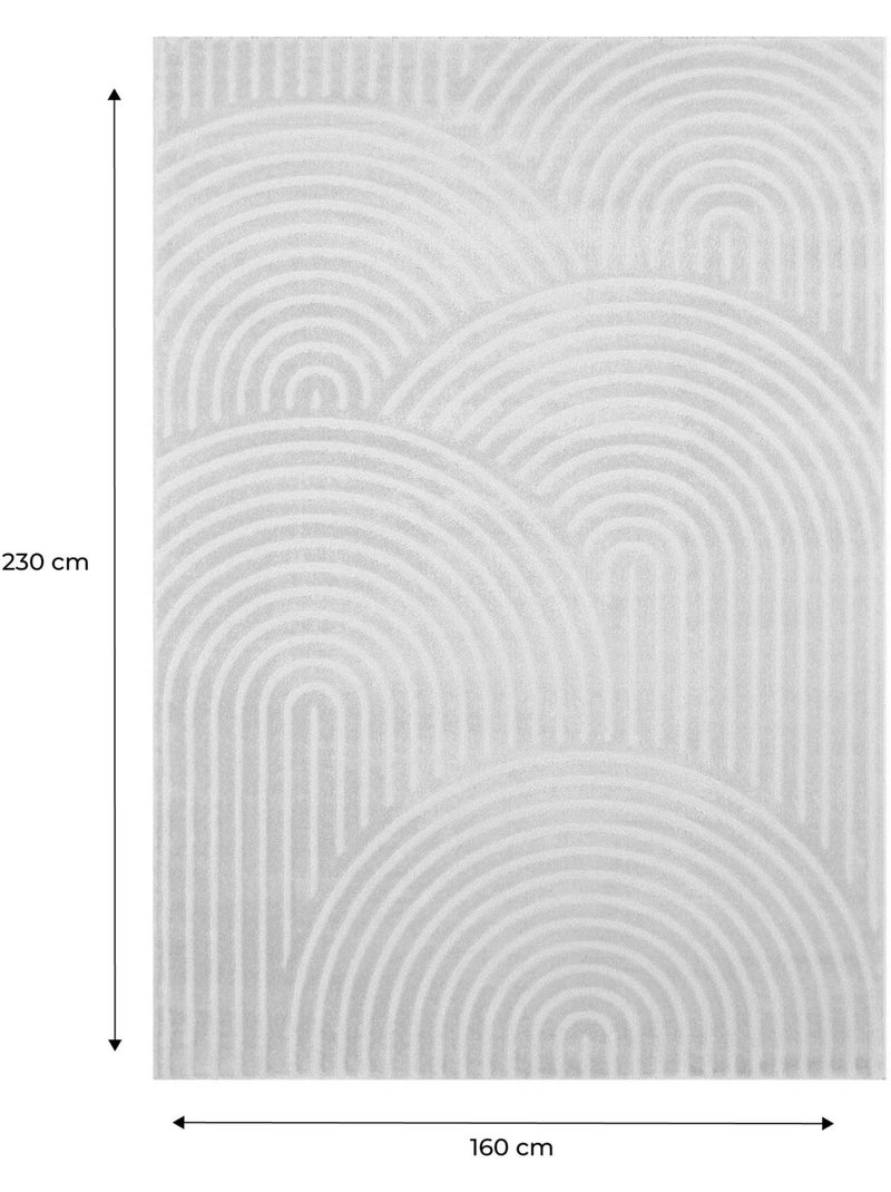 Tapis intérieur motif arches beige Brad Beige - Kiabi