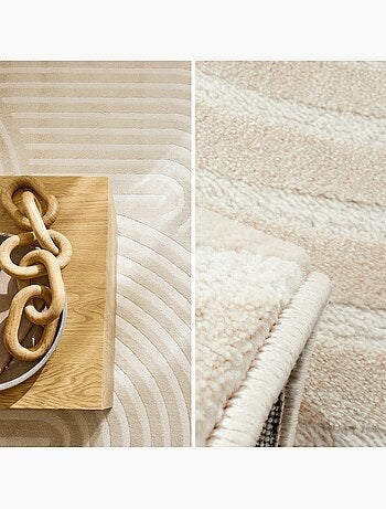 Tapis intérieur motif arches crème brad