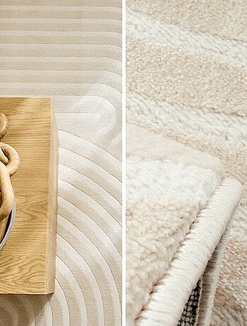 Tapis intérieur motif arches crème brad