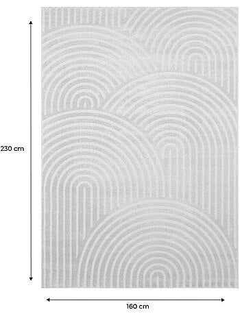 Tapis intérieur motif arches crème brad