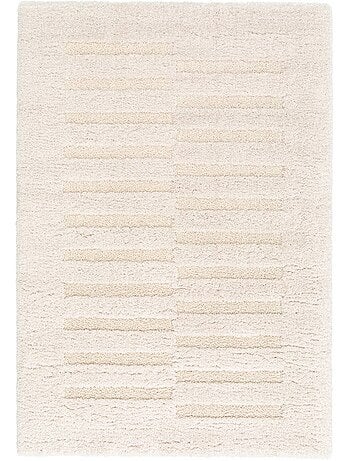 Tapis intérieur motif avec relief crème Rio