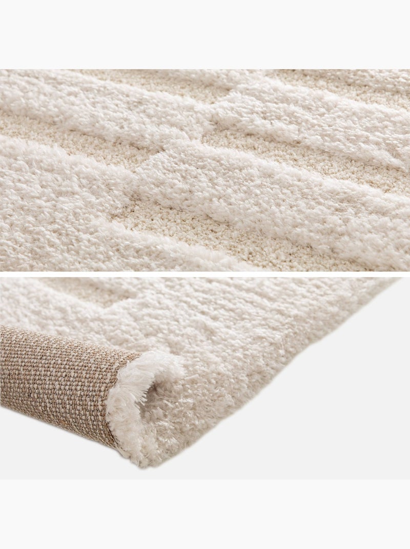 Tapis intérieur motif avec relief crème Rio Beige - Kiabi