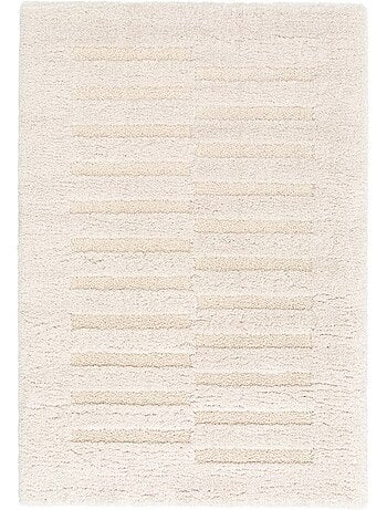 Tapis intérieur motif avec relief crème rio