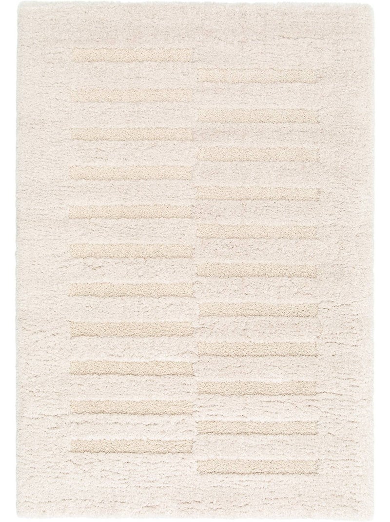 Tapis intérieur motif avec relief crème rio Crème - Kiabi